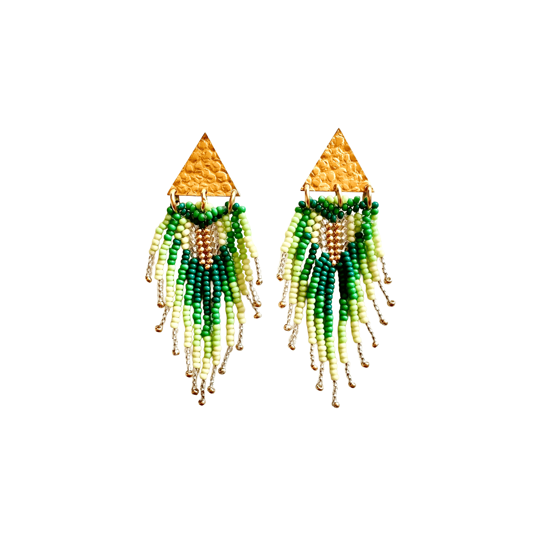 TRIANGLE FRINGE EARRINGS