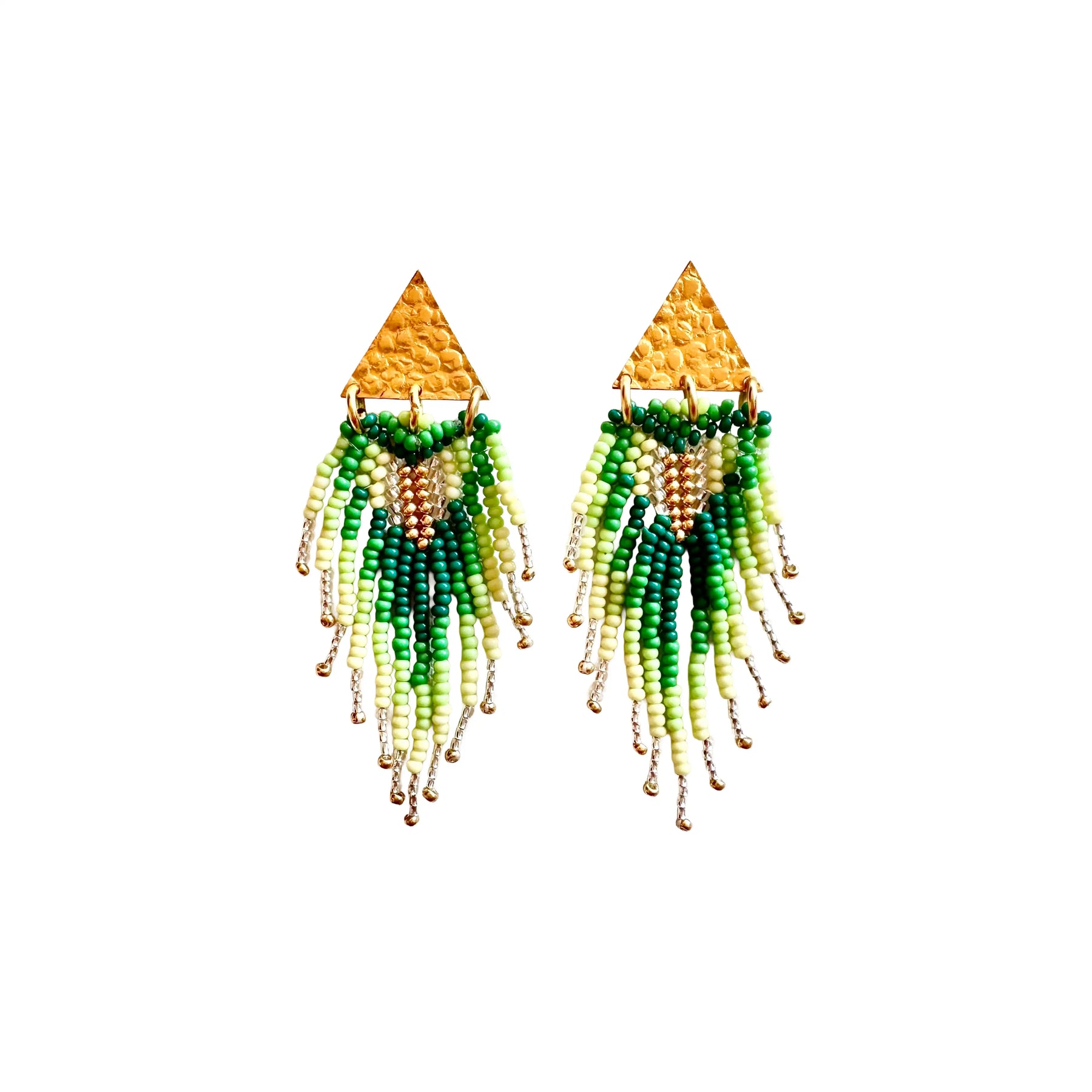 TRIANGLE FRINGE EARRINGS