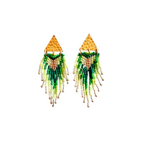 TRIANGLE FRINGE EARRINGS