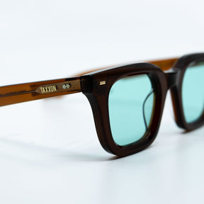 Zid Sunglasses with Brown Frame & Aqua Lens