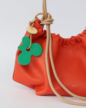 Flora Charm - Teak / Lawn Green