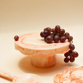 Scallop Resin Cake stand, Pink- 9.5x4.5 Inches