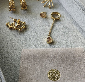Asymmetrical Gold Ear Cuff & Earring Duo