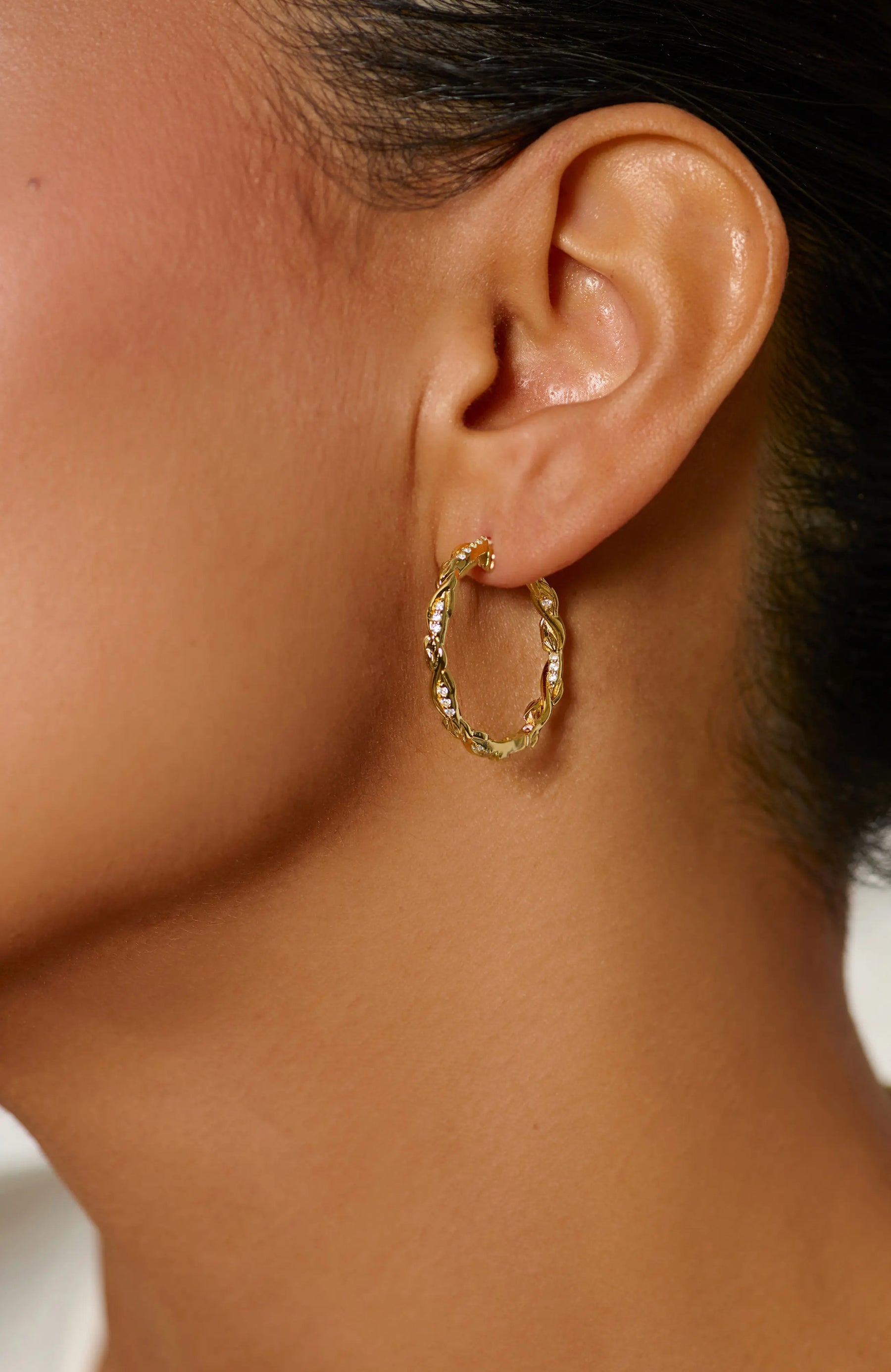 Sacred Vine Hoop Earring