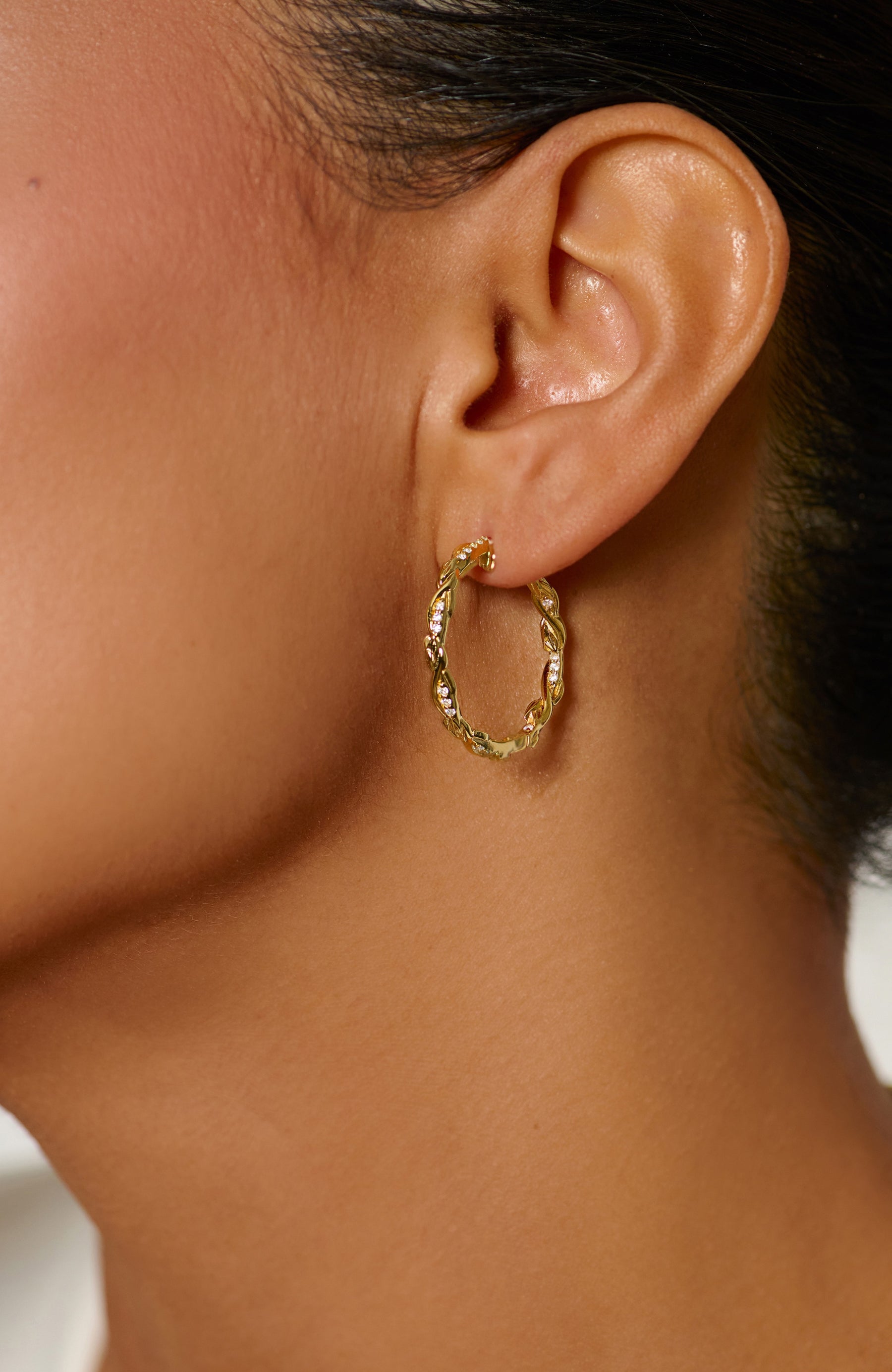Sacred Vine Hoop Earring