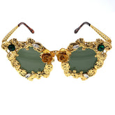 Cat Eye Sunglasses - Gold