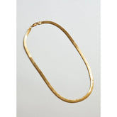 Gold Herringbone Chain Necklace
