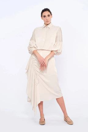 Olenka Ruched Midi Skirt