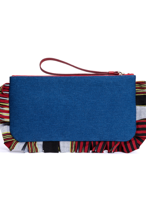 Medi - Denim Clutch Bag