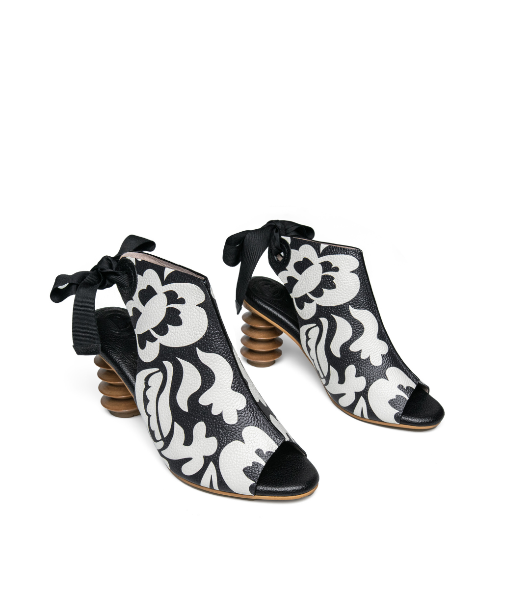 Matisse7 Heritage Black Floral Sculptural Booties