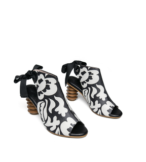 Matisse7 Heritage Black Floral Sculptural Booties