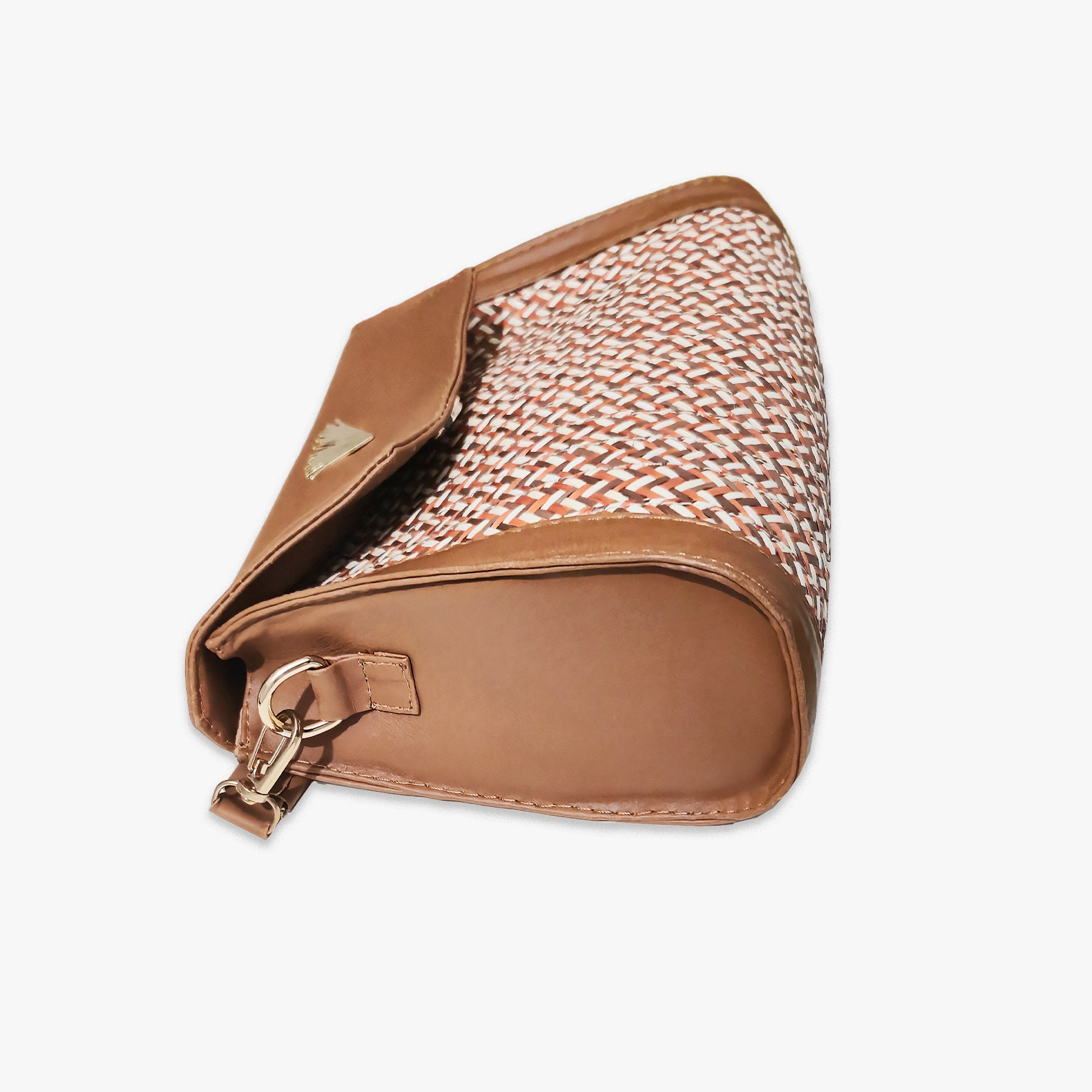 Brown Leather Crossbody Curvo Bag