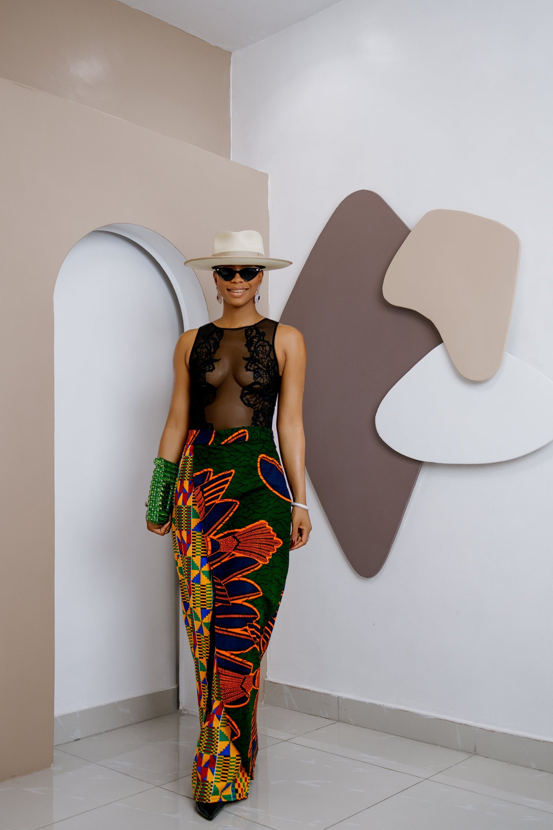 Ogbommili Patchwork Pants Skirt