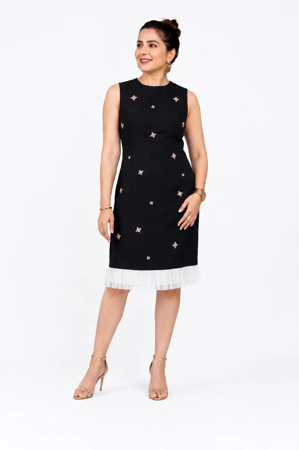 Sparkle Shift Dress - Black