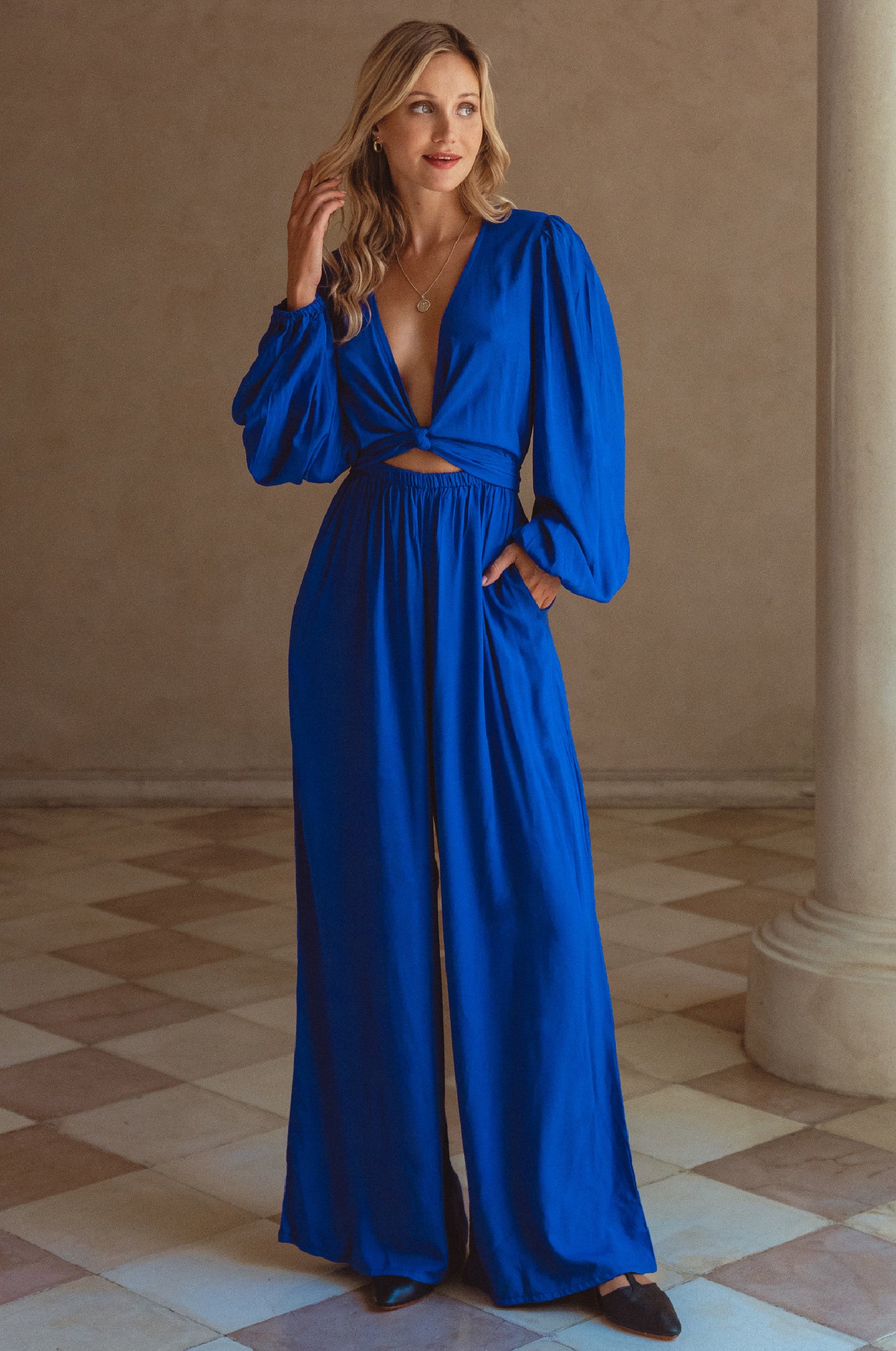 Luna Convertible Jumpsuit - Electric Blue