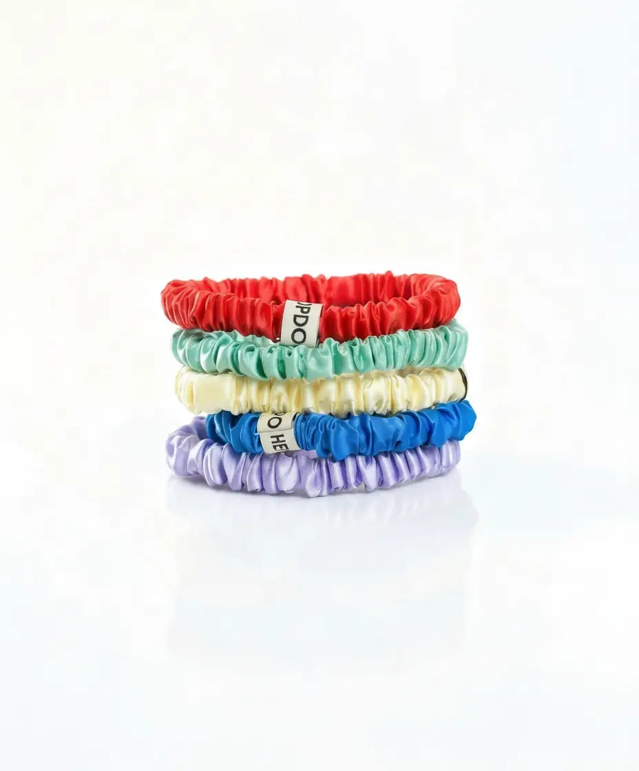 Cabana Skinny Silk Scrunchies