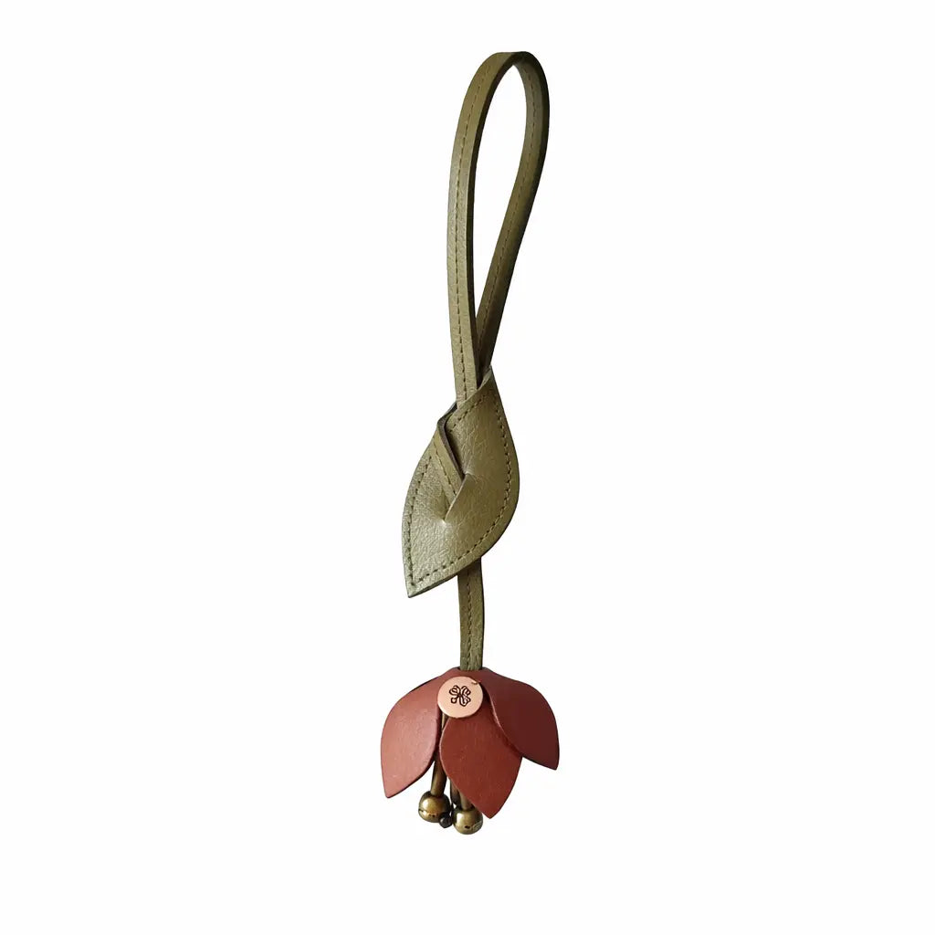 Bond Leather Flower Bag Charm