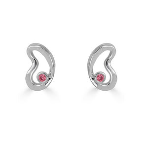 Sahab Birthstone Studs in Silver
