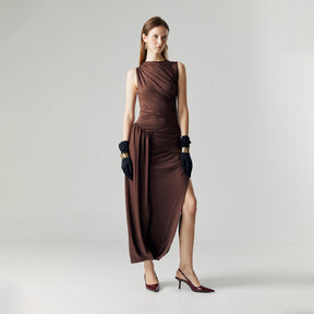 EVEL DRAPED DRESS