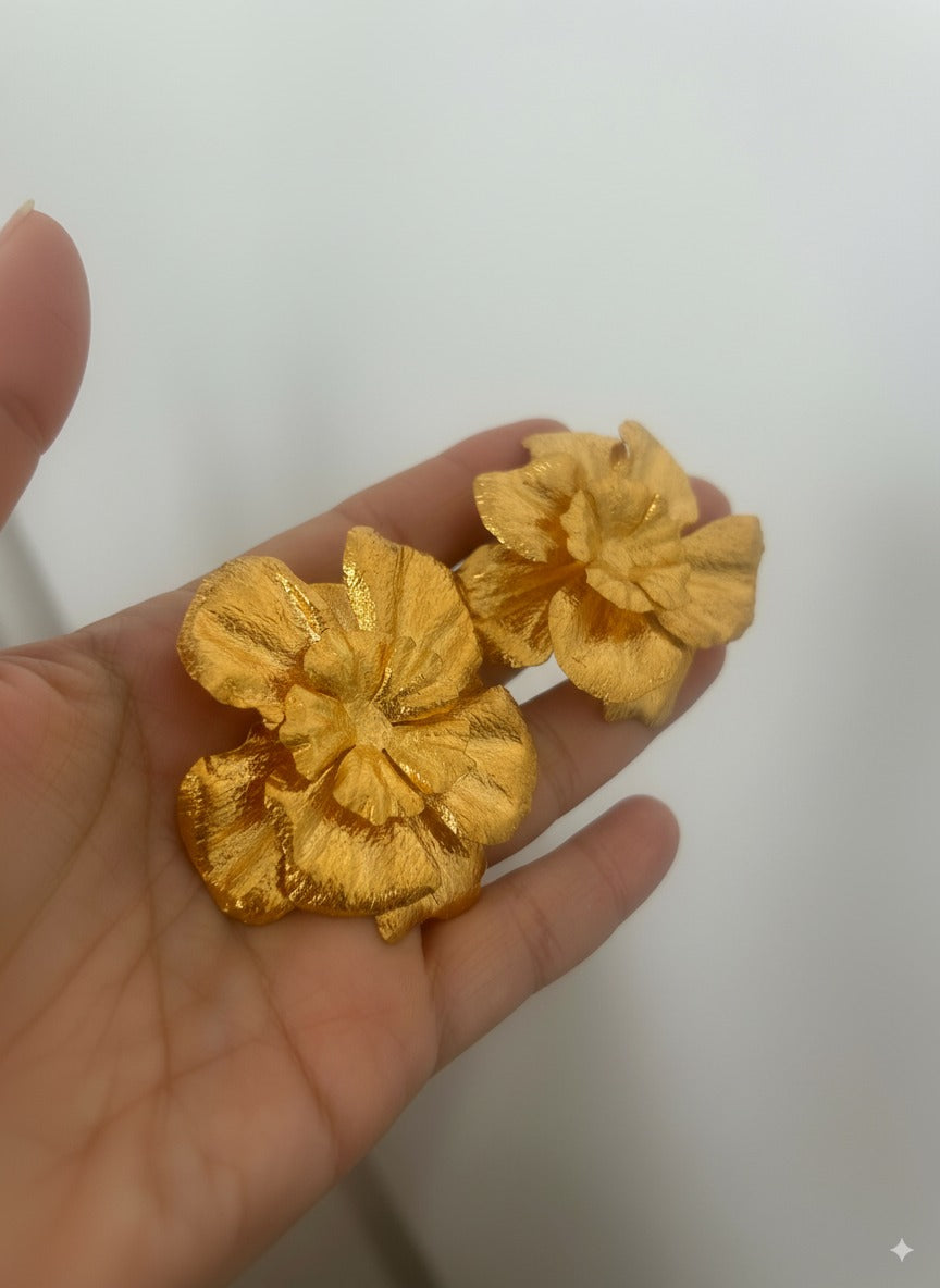 Golden Blossom Earrings,Ellen