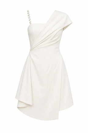 Celeste Draped Mini Dress - Ivory