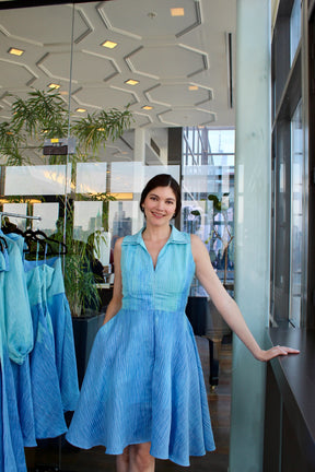Double Collar Ombre Dress