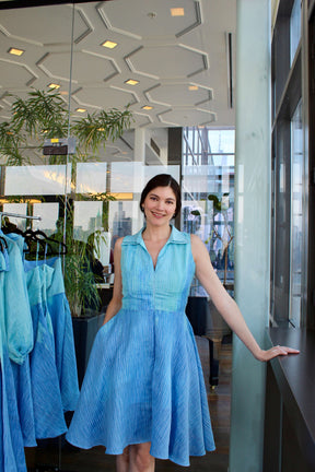 Double Collar Ombre Dress