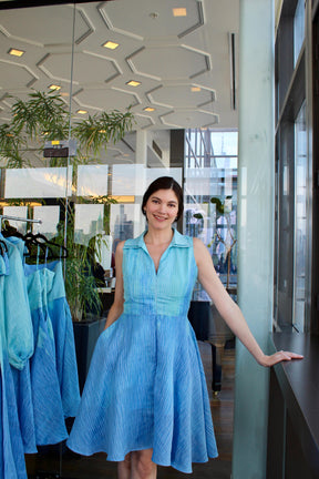 Double Collar Ombre Dress