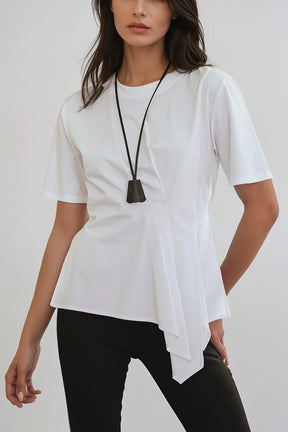 Élise Asymmetric Drape Top