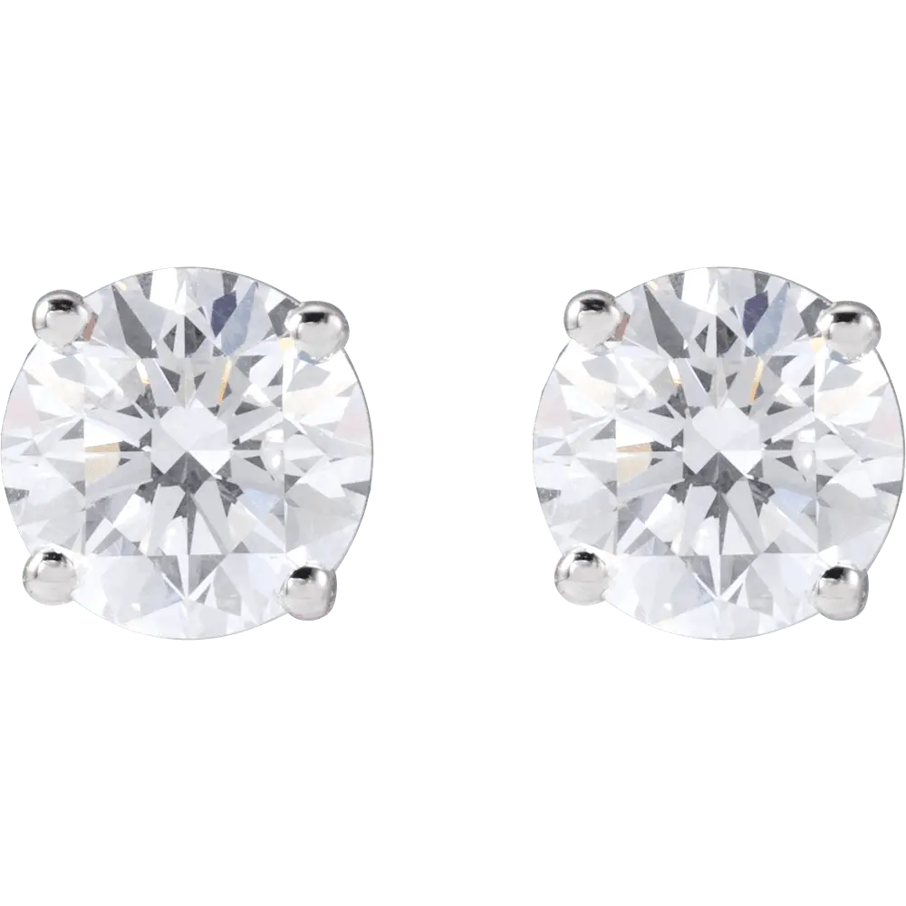 14K Gold 4 CTW Lab-Grown Diamond Stud Earrings