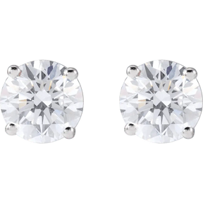 14K Gold 4 CTW Lab-Grown Diamond Stud Earrings