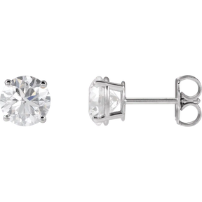 14K Gold 4 CTW Lab-Grown Diamond Stud Earrings