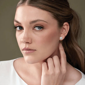 14K Gold 4 CTW Lab-Grown Diamond Stud Earrings