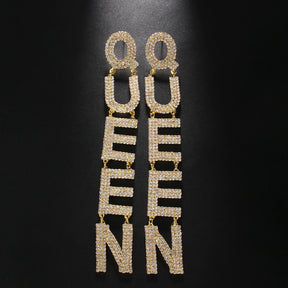 QUEEN Letter Earrings