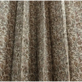 Indian Floral Printed Pure Linen Blackout Grommet - Kudrat