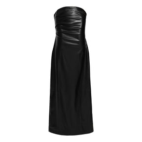 SIENNA LEATHER TUBE MIDI DRESS