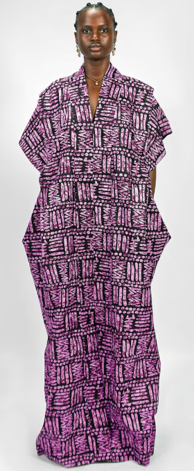 Ajah New Collection Drop2 - Kimono-Inspired Oversized Batik Maxi Dress