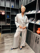 Sky Pants Smoke Grey Silk Satin Pants