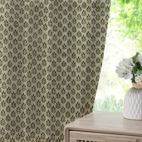 Home Decor Window Thick Linen Pleated Curtain - Alia