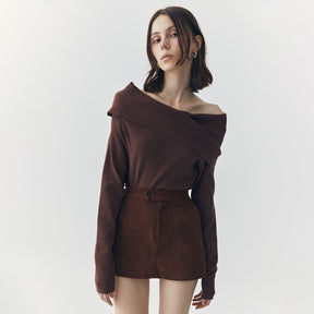 SIA OFF SHOULDER KNIT TOP