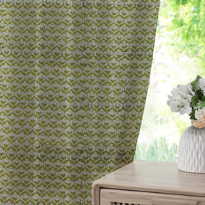 Bohemian Floral Thick Linen Pleated Curtain - Shehnaz