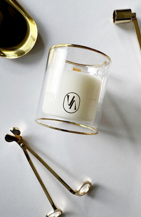 Limpopo Peach Scented Candle With Wood Wick