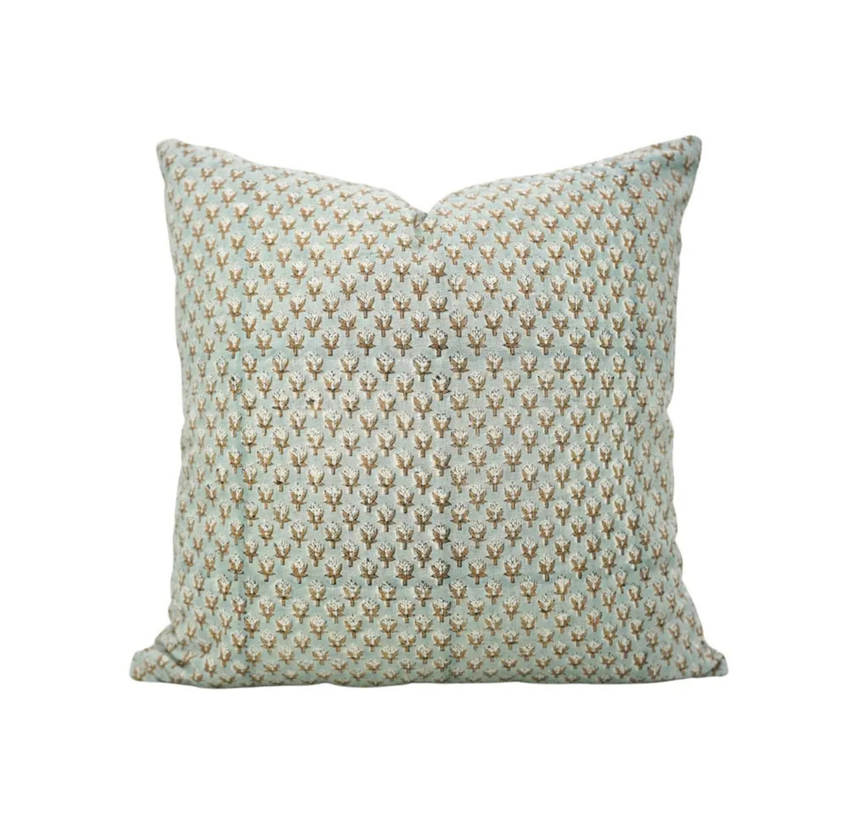 Artfully Hand Block Printed Viscose Linen Pillow Cover- Mogra