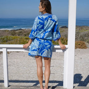 Drop Waist V-neck Short Kaftan