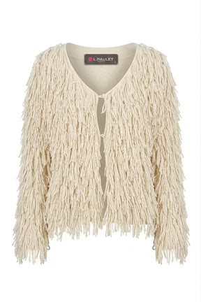 Luxury Alpaca Fringe Cardigan