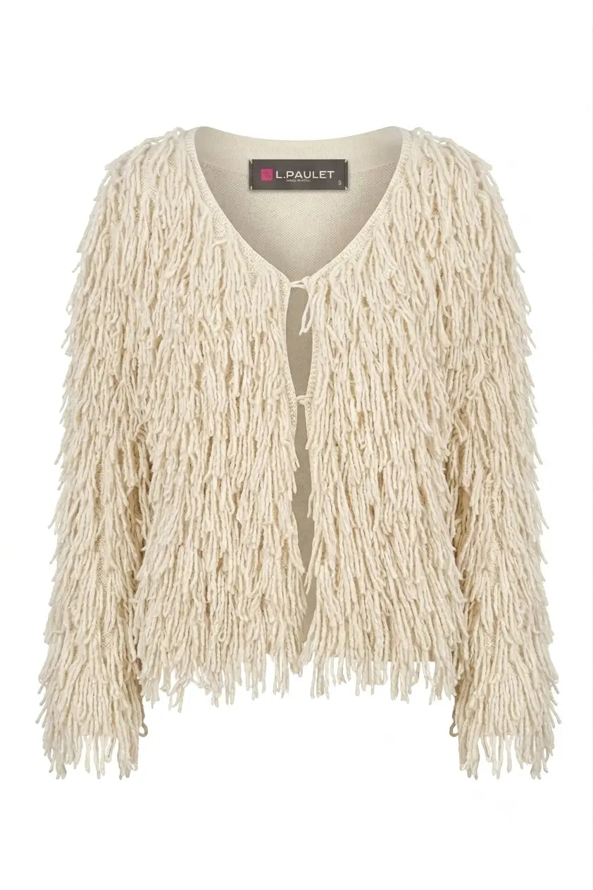 Luxury Alpaca Fringe Cardigan