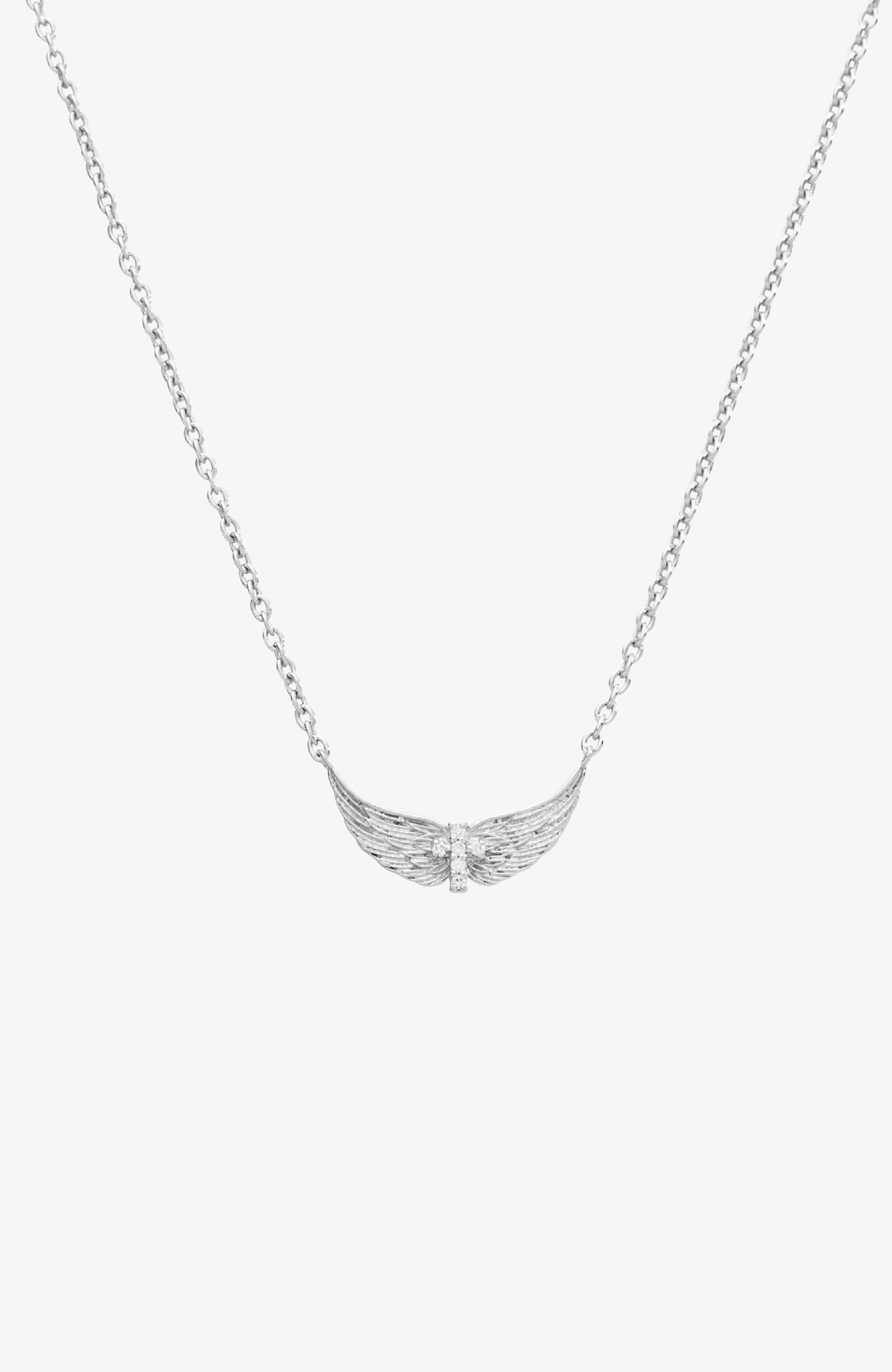 Divine Wings Mini Cross Necklace