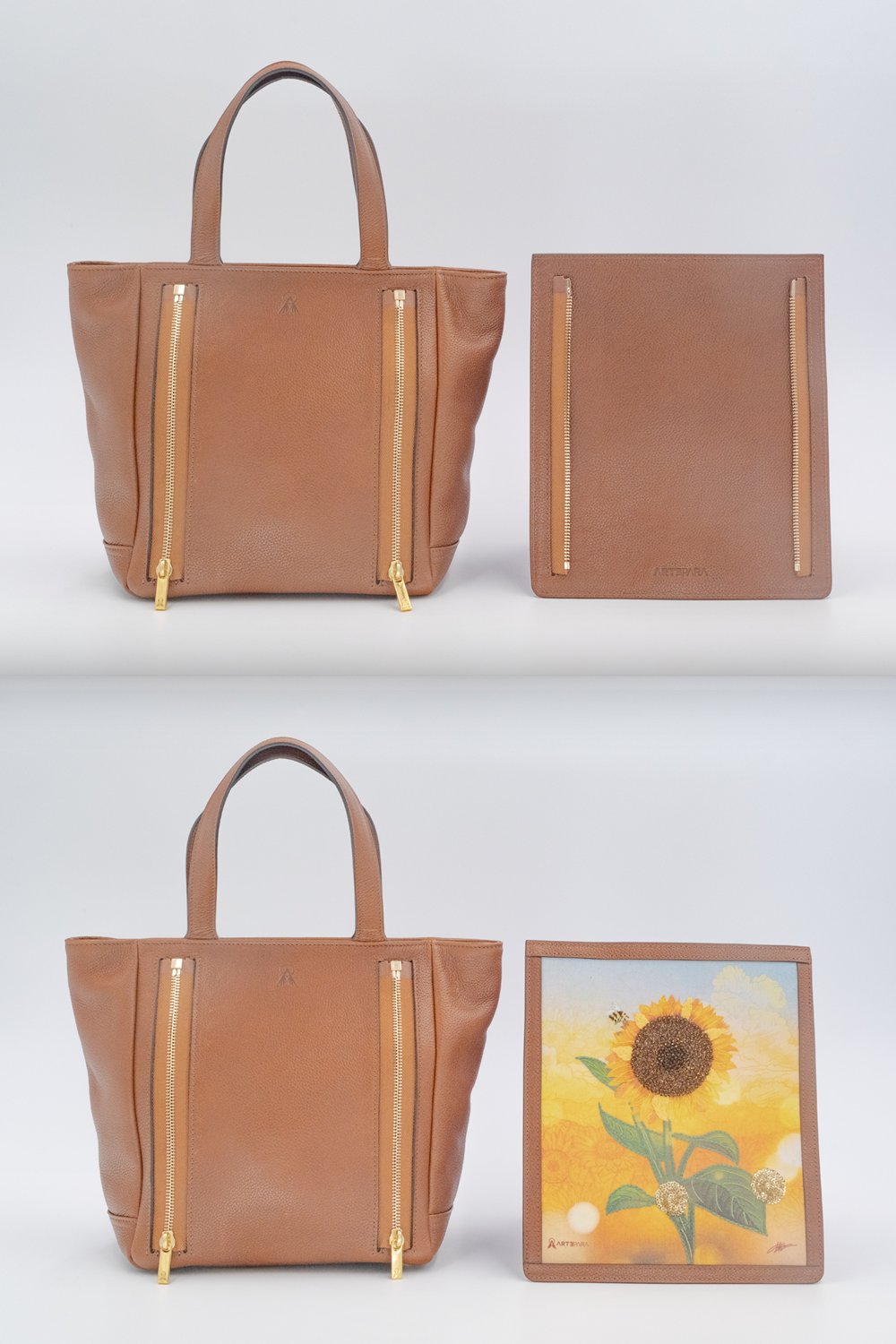 Artepara Luxury Embroidered Sunflower Maxi Tote
