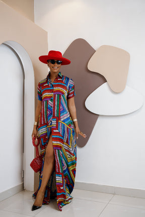 Ndeunoh Silk Ankara Kaftan