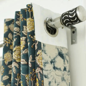 Indian Block Print Pure Linen Curtain - Rameshwaram